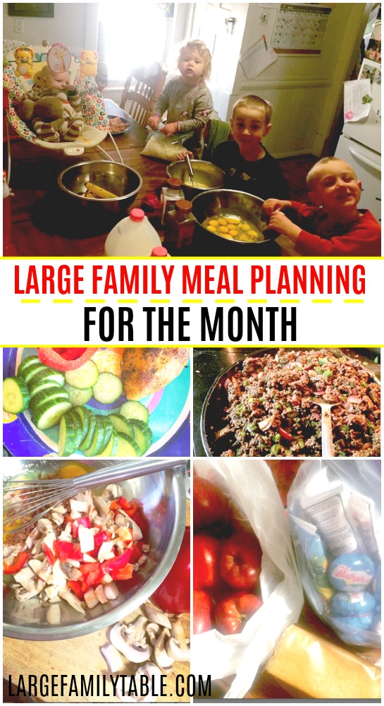 large family meal planning