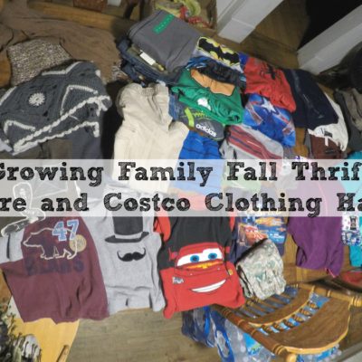 Growing Family Fall Thrift Store and Costco Clothing Haul