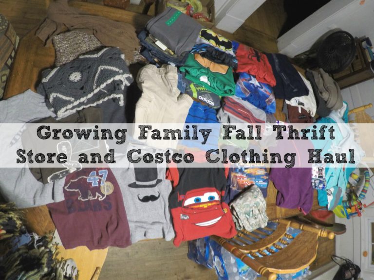 Growing Family Fall Thrift Store and Costco Clothing Haul