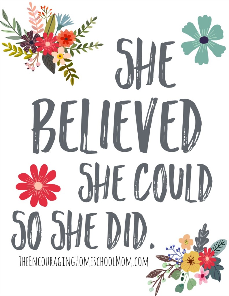 She Believed She Could So She Did Free Printable Quote