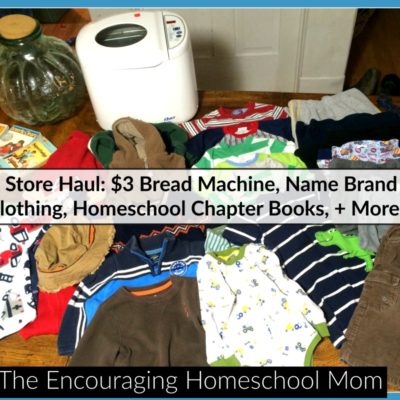 Thrift Store Haul: $3 Bread Machine, Name Brand Kids Clothing, Homeschool Chapter Books, + More!