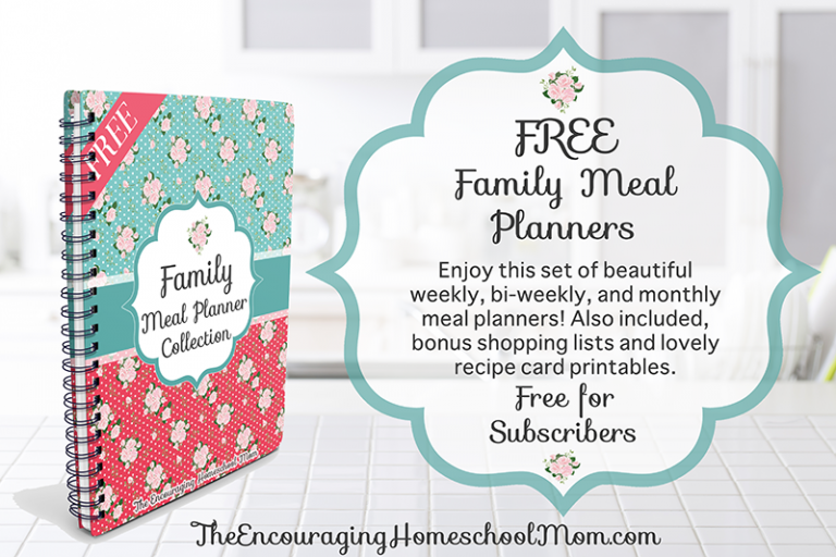 FREE Family Meal Planner Collection including Weekly, BiWeekly