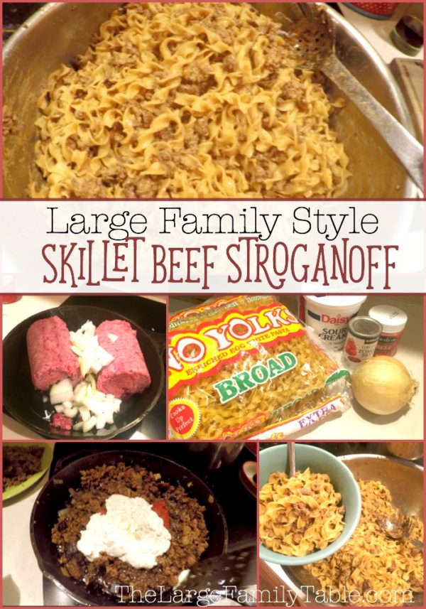 Skillet Beef Stroganoff ~ Large Family Style! - Large Family Table