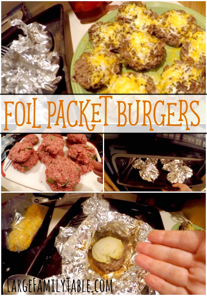 Foil Packet Burgers Ricette per famiglie numerose