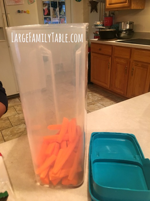 Large Family Meals Carrot Stick Snacks