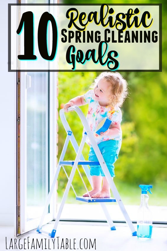 10 Realistic Spring Cleaning Goals Large Family Table