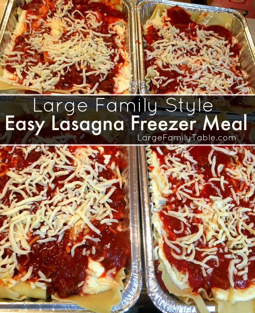 Lasagna Freezer Meal Recipe