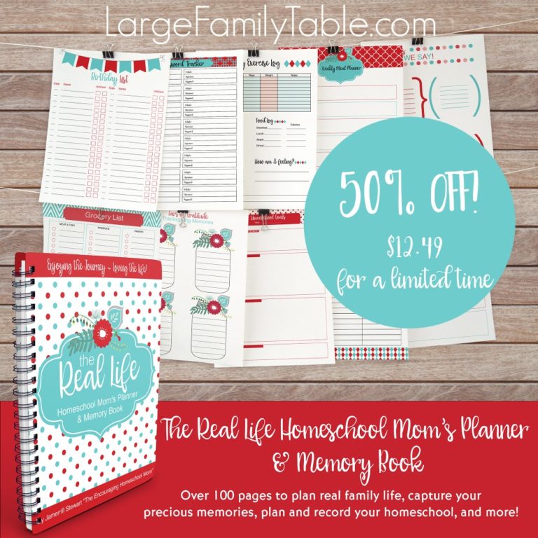The Real Life Homeschool Mom’s Planner and Memory Book