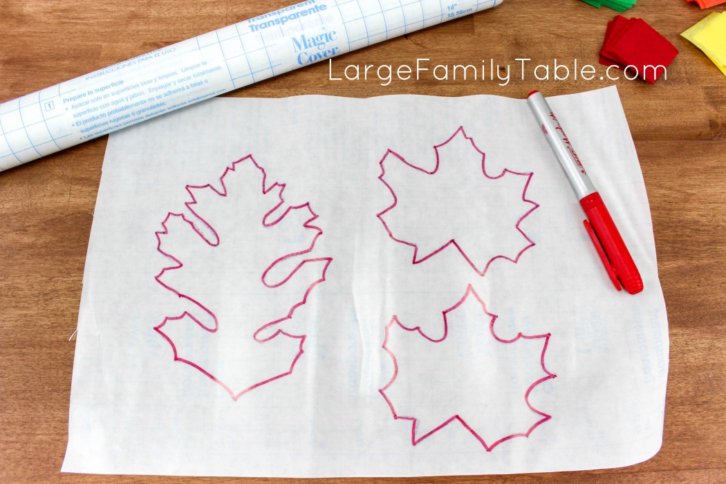 Tissue Paper Fall Leaf Craft