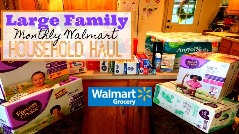 Large Family Walmart Household Shopping Haul | $200 including diapers, shampoo, detergent, + more!