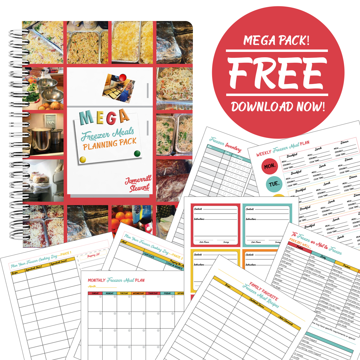 mega freezer meal planning pack