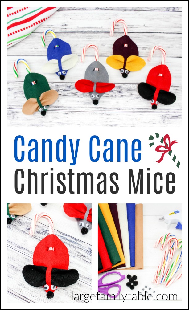 Holiday Candy Cane Mice Craft