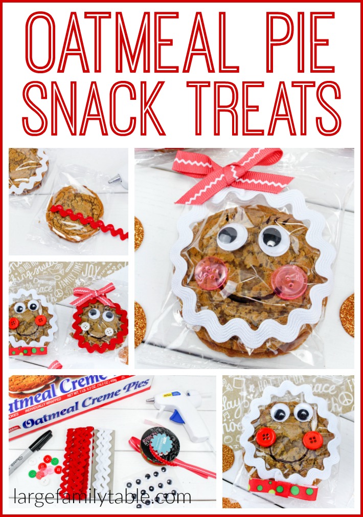 Fun Christmas Craft Gift Idea- Gingerbread Snack Treats made from Oatmeal Cream Pies