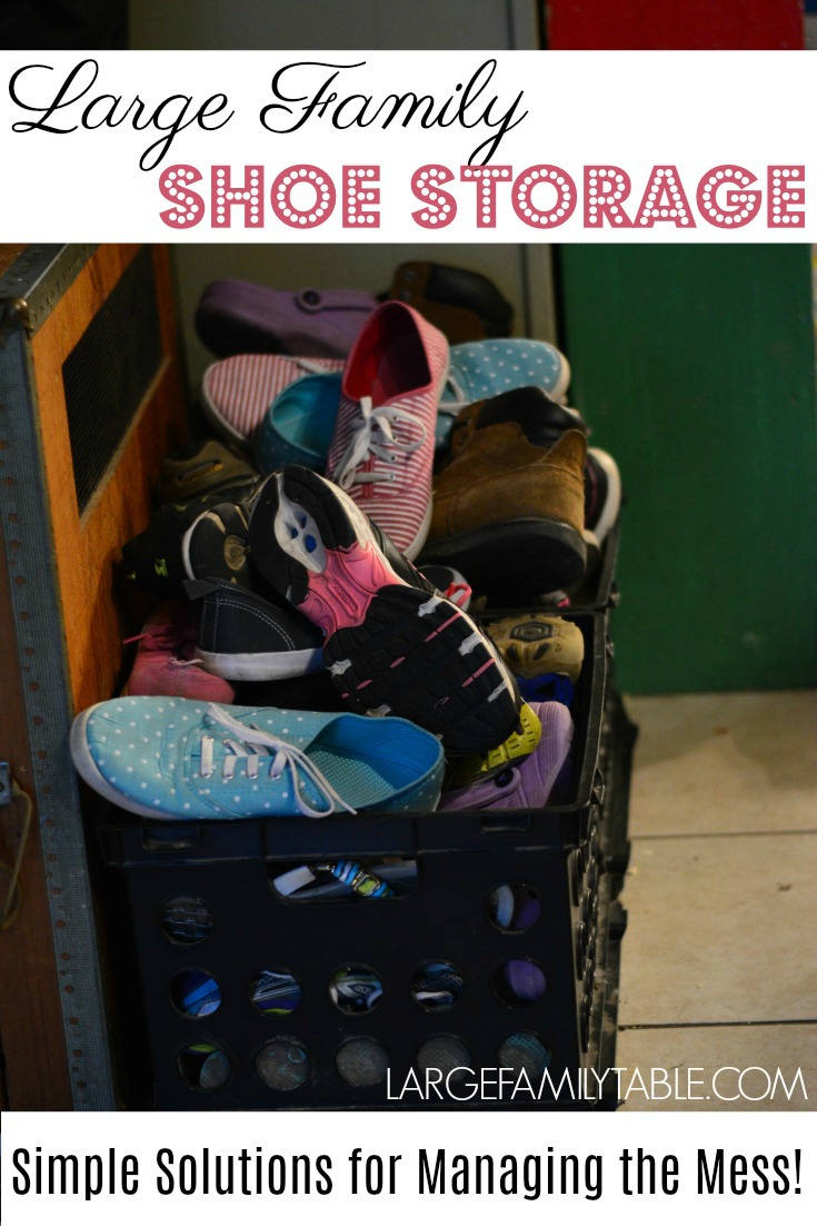 Large Family Shoe Storage Ideas (from a mom of 10!) - Large Family