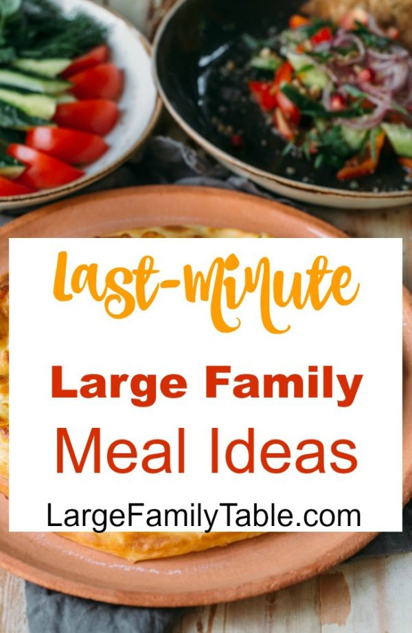 LastMinute Large Family Meal Ideas Large Family Table