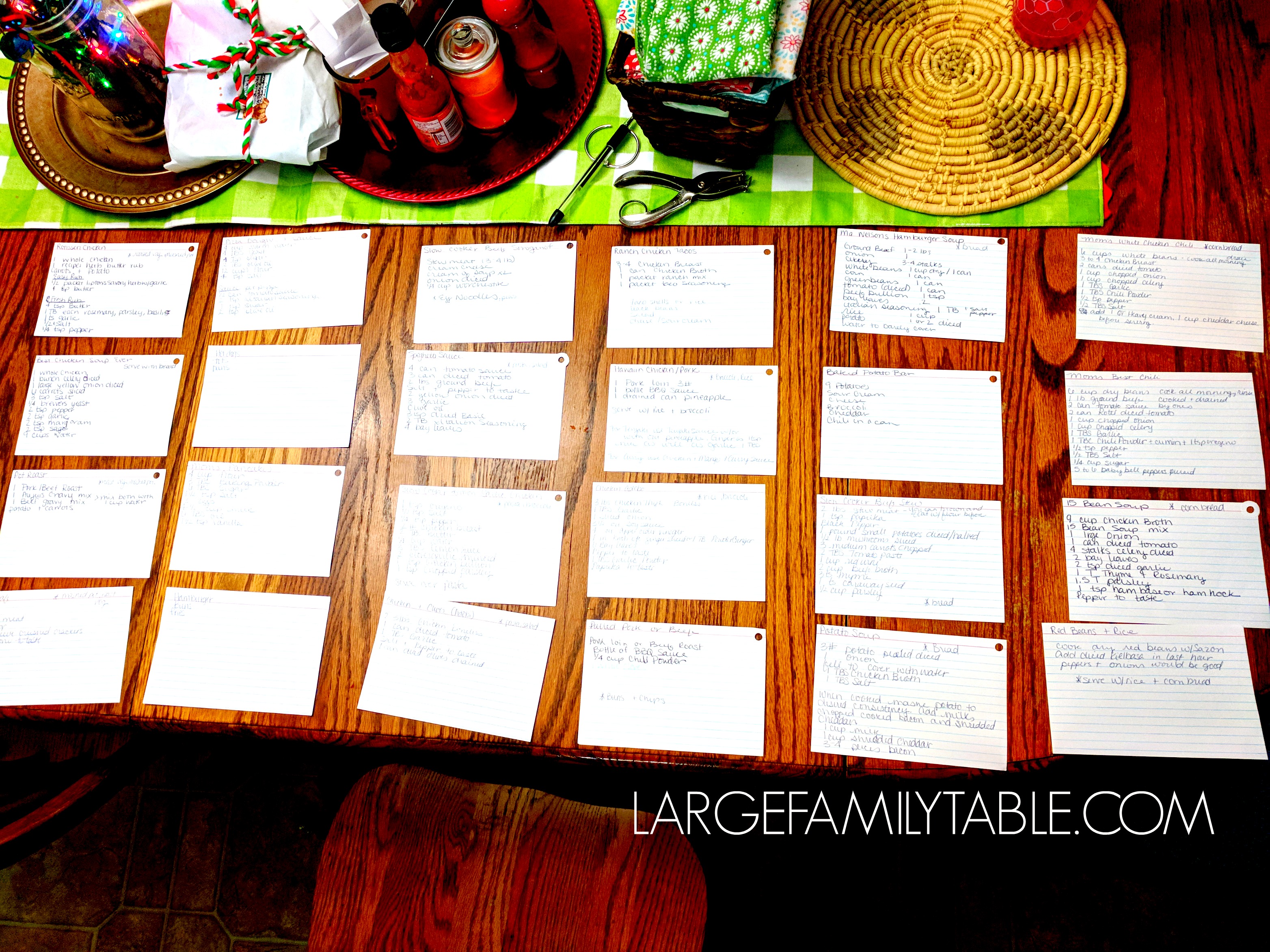 large family meal planning