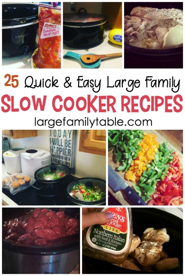 25 Quick & Cheap Large Family Slow Cooker Recipes Large Family Table
