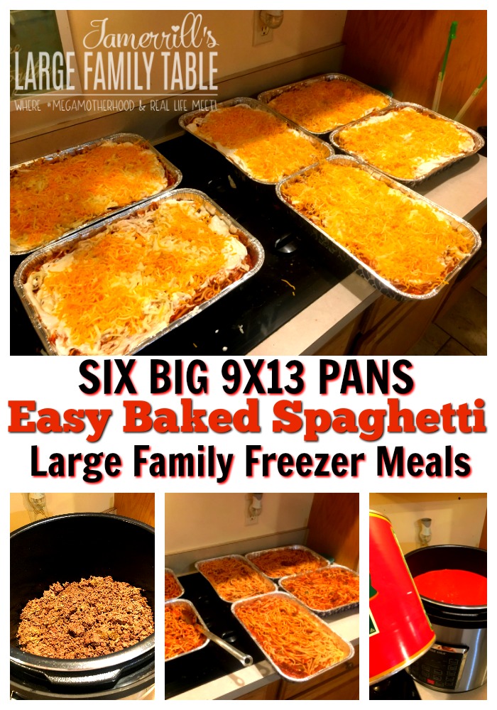 Easy Baked Spaghetti Recipe | LargeFamilyTable.Com