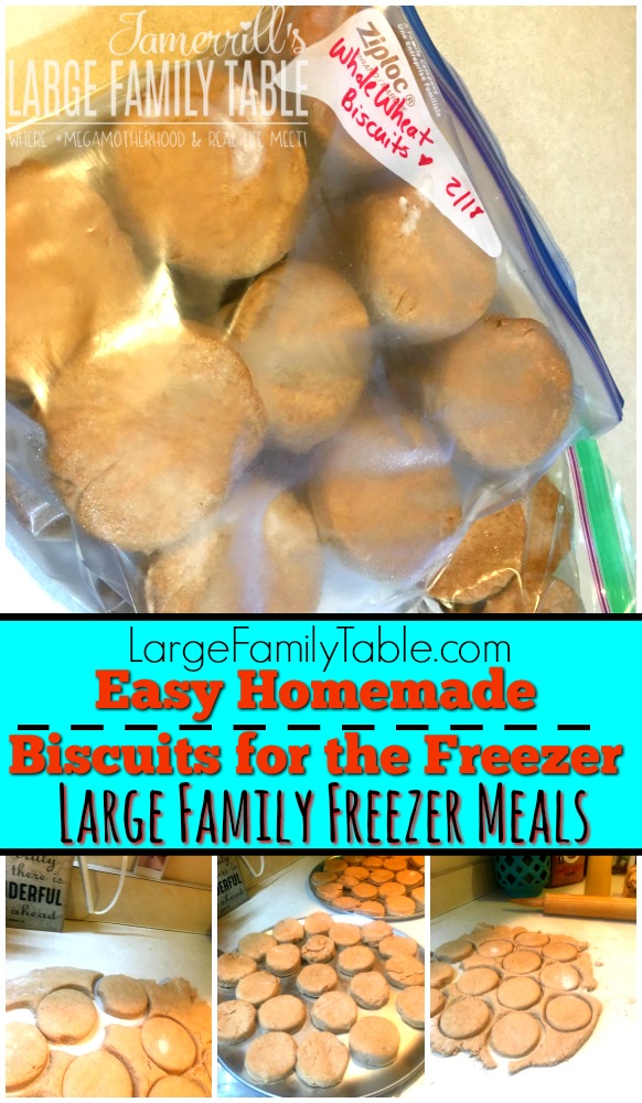 Easy Homemade Biscuits For The Freezer | LargeFamilyTable.Com