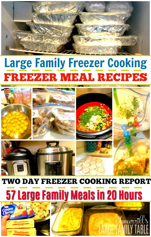 LARGE FAMILY FREEZER COOKING REPORT | 57 Freezer Meals in 20 Hours ...