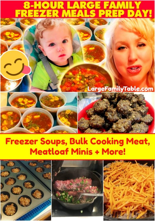 Mini Meatloaves Large Family Freezer Meal Recipes Large Family Table