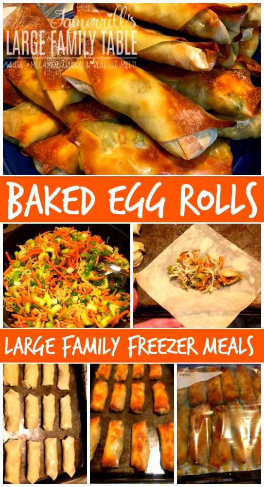 baked egg rolls freezer meals