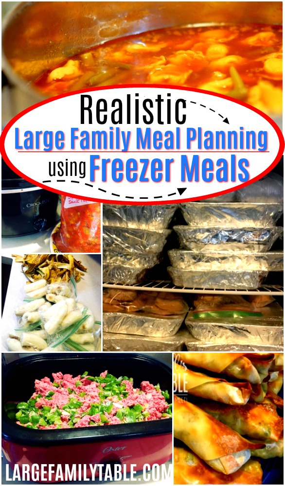 Large Family Meal Planning Using Freezer Meals