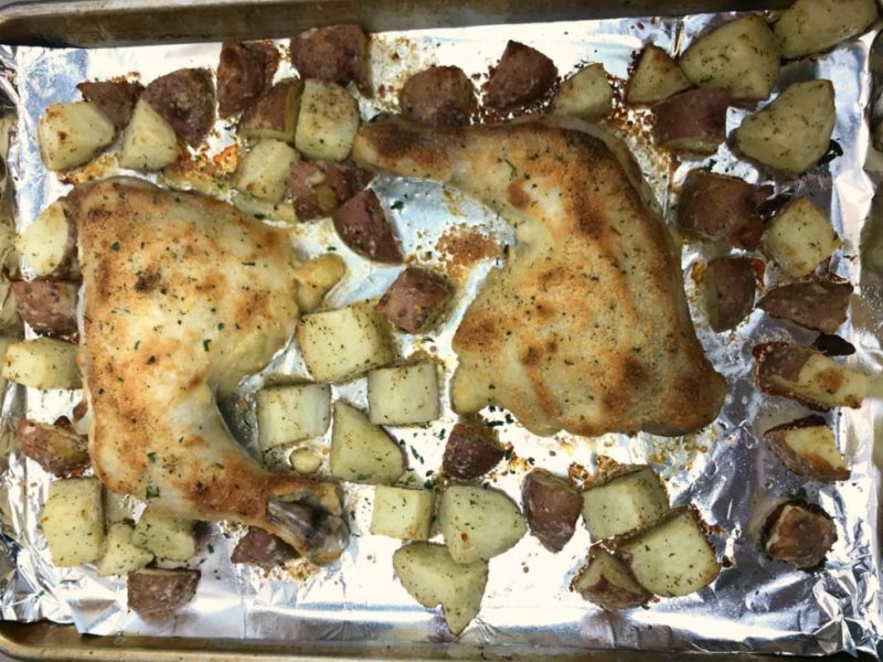 Easy Large Family Dinner Baked Parmesan Ranch Chicken Leg Quarters