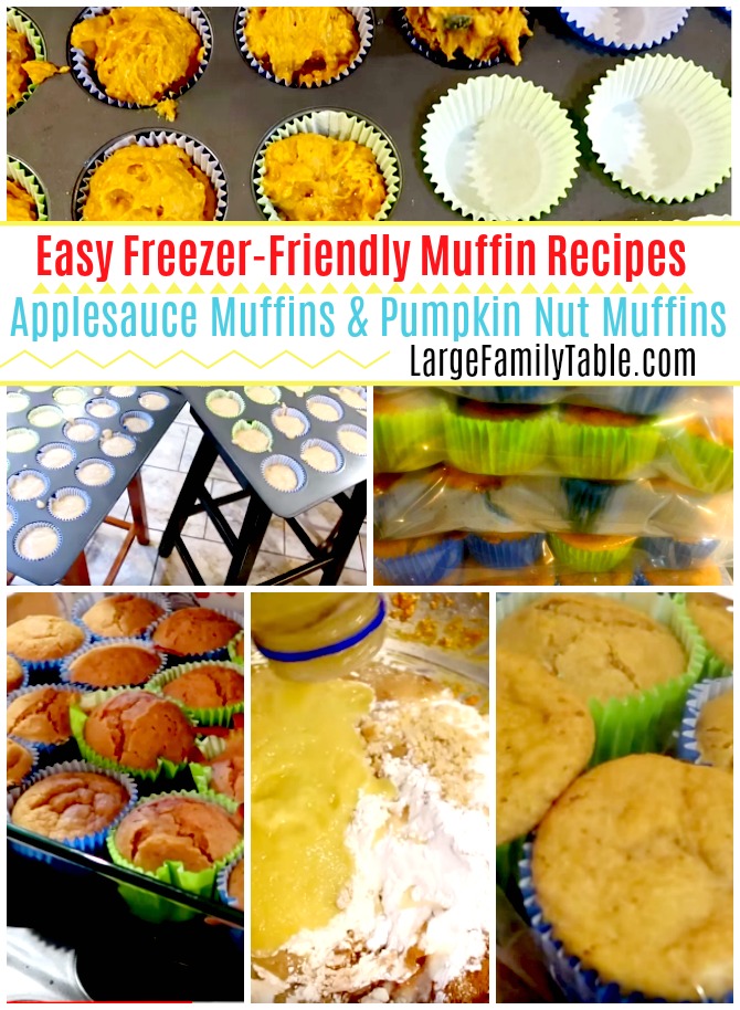 Easy Freezer-Friendly Muffin Recipes | Applesauce Muffins & Pumpkin Nut Muffins