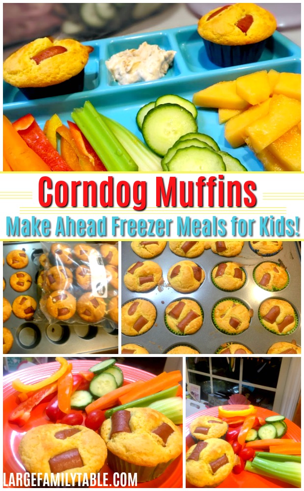 Corndog Muffins - Make Ahead Freezer Meals for Kids!