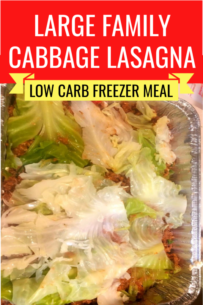 Cabbage Lasagna in a freezer pan