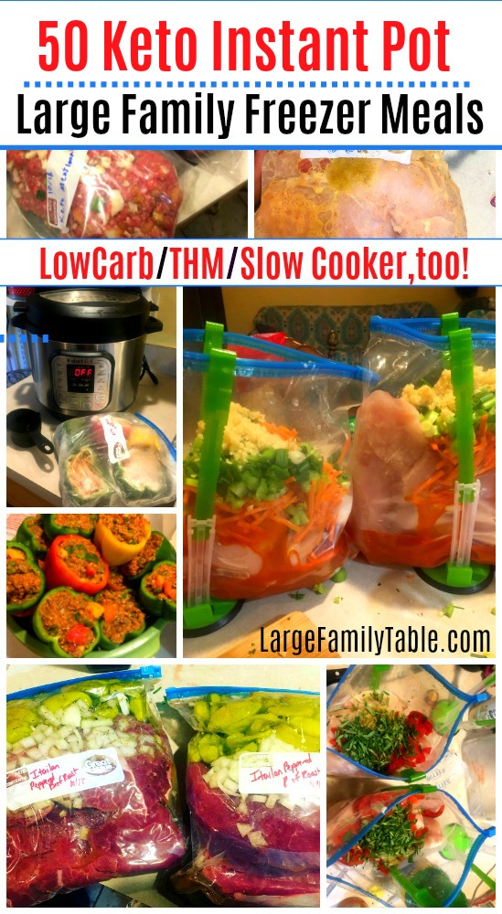 Keto Instant Pot Large Family Freezer Meals