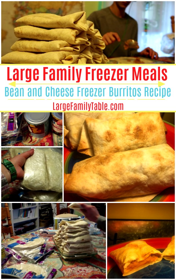 Bean and Cheese Freezer Burritos | LargeFamilyTable.Com