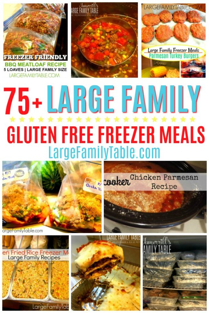75+ Large Family Gluten-Free Freezer Meals