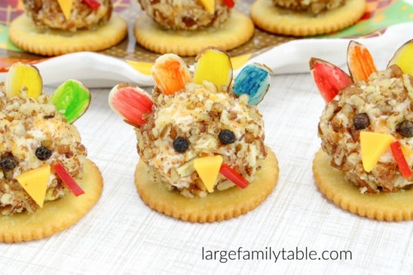 Mini Turkey Cheese Balls Easy Recipe for Thanksgiving - Large Family Table