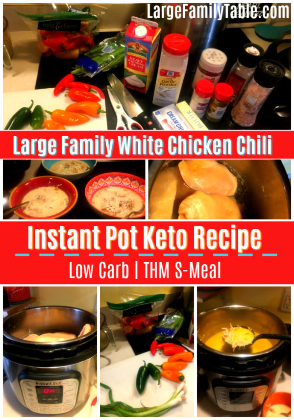 Instant Pot Keto Recipe | Large Family White Chicken Chili - Large