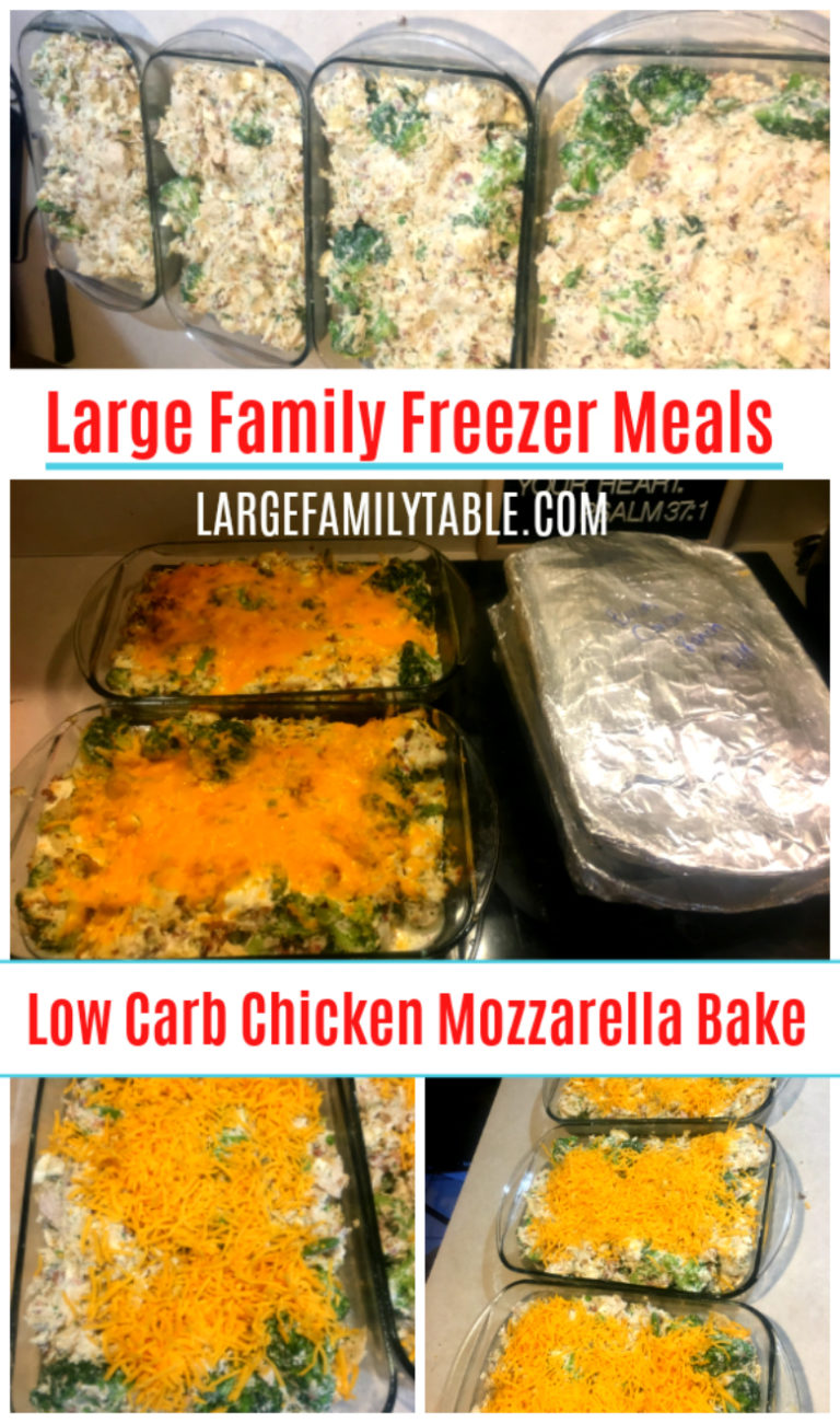 Low Carb Chicken Mozzarella Bake | Large Family Make Ahead Meals ...