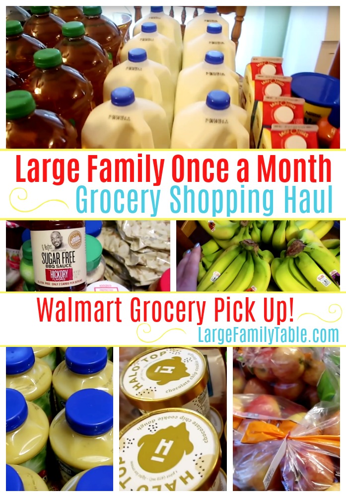 Large Family Once a Month Grocery Shopping Haul