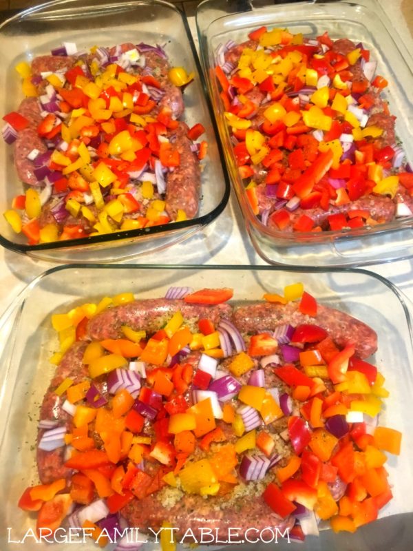 Italian Sausage and Peppers Bake | LargeFamilyTable.Com