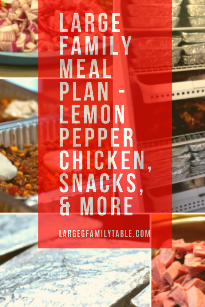 Large Family Meal Plan-Lemon Pepper Chicken, Snacks, & More