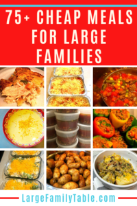 cheap meals for large families recipes