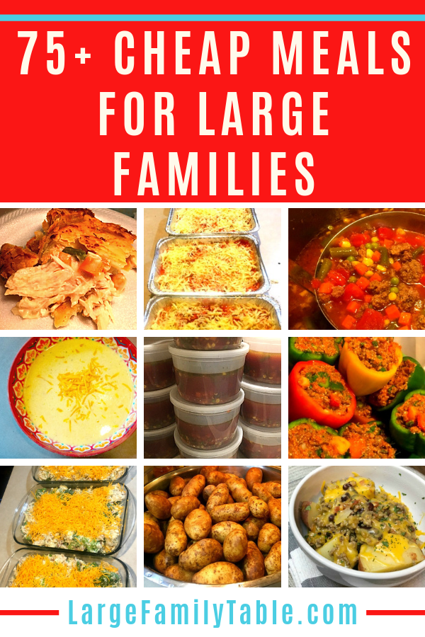 cheap meals for large families recipes