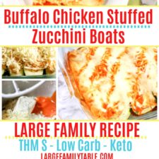Large Family Buffalo Chicken Stuffed Zucchini Boats | THM S, Low Carb, Keto, GF-image
