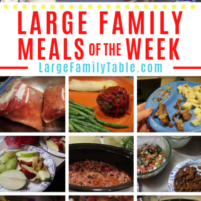 Large Family Meal Plan of the Week
