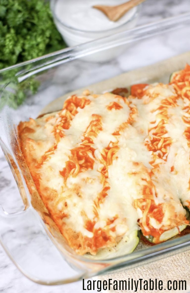 Large Family Buffalo Chicken Stuffed Zucchini Boats | THM S, Low Carb ...