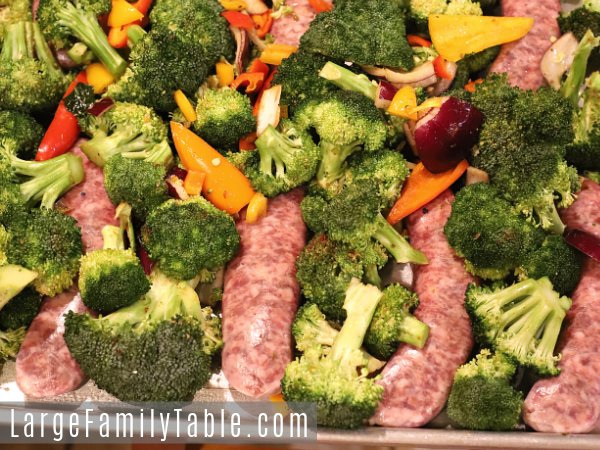 Bratwurst & Broccoli Sheet Pan Dinner