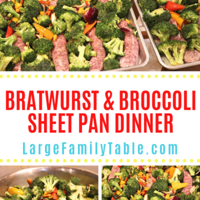 Bratwurst & Broccoli Sheet Pan Dinner
