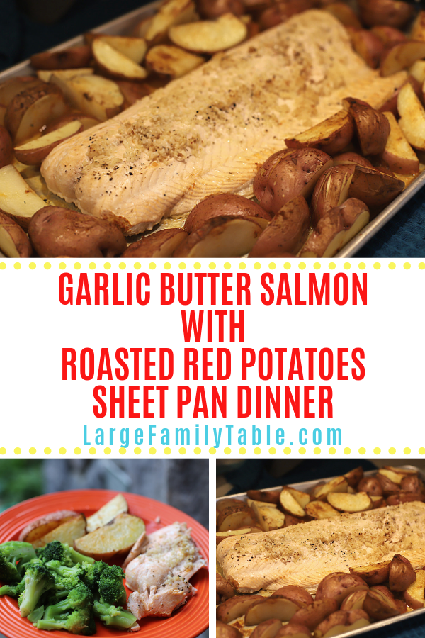 Garlic Butter Salmon with Roasted Red Potatoes