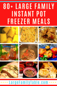 80 + Large Family Instant Pot Freezer Meal Recipes - Large Family Table