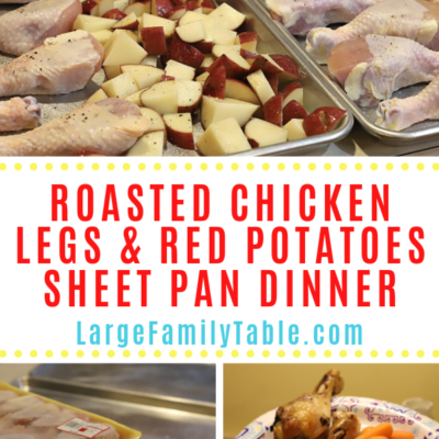 Roasted Chicken Legs and Red Potatoes Sheet Pan Dinner